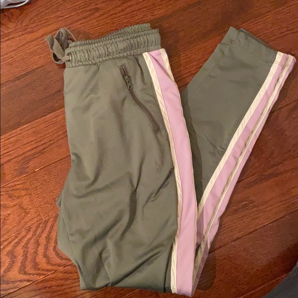 army green joggers